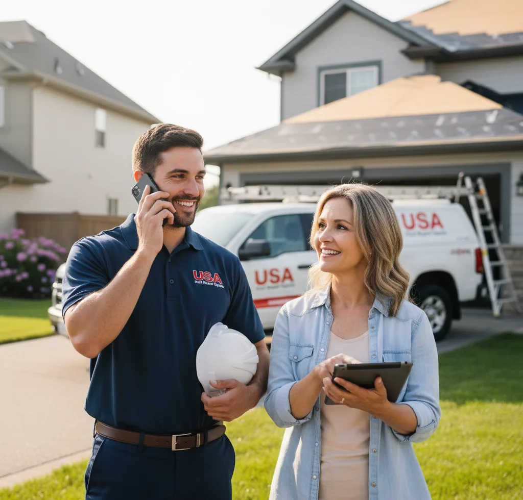 USA Roof Repair Experts customer support in Huntley